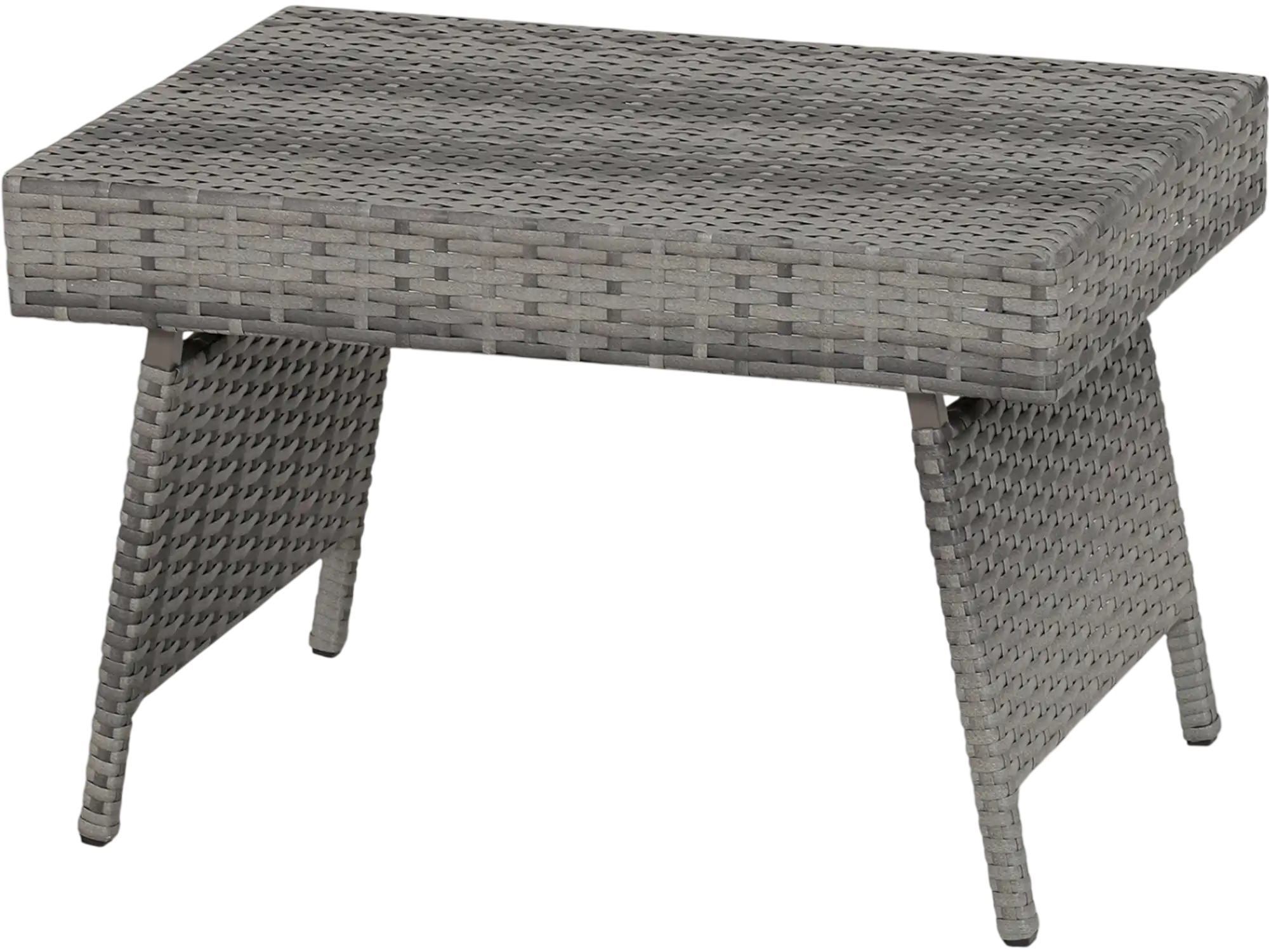 Costway Folding Patio PE Rattan Side Coffee Table 14859273 New