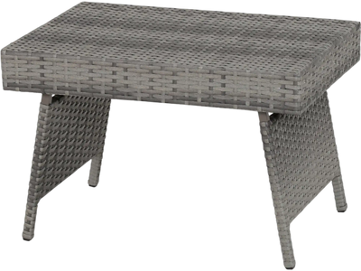 Costway Folding Patio PE Rattan Side Coffee Table 14859273 New