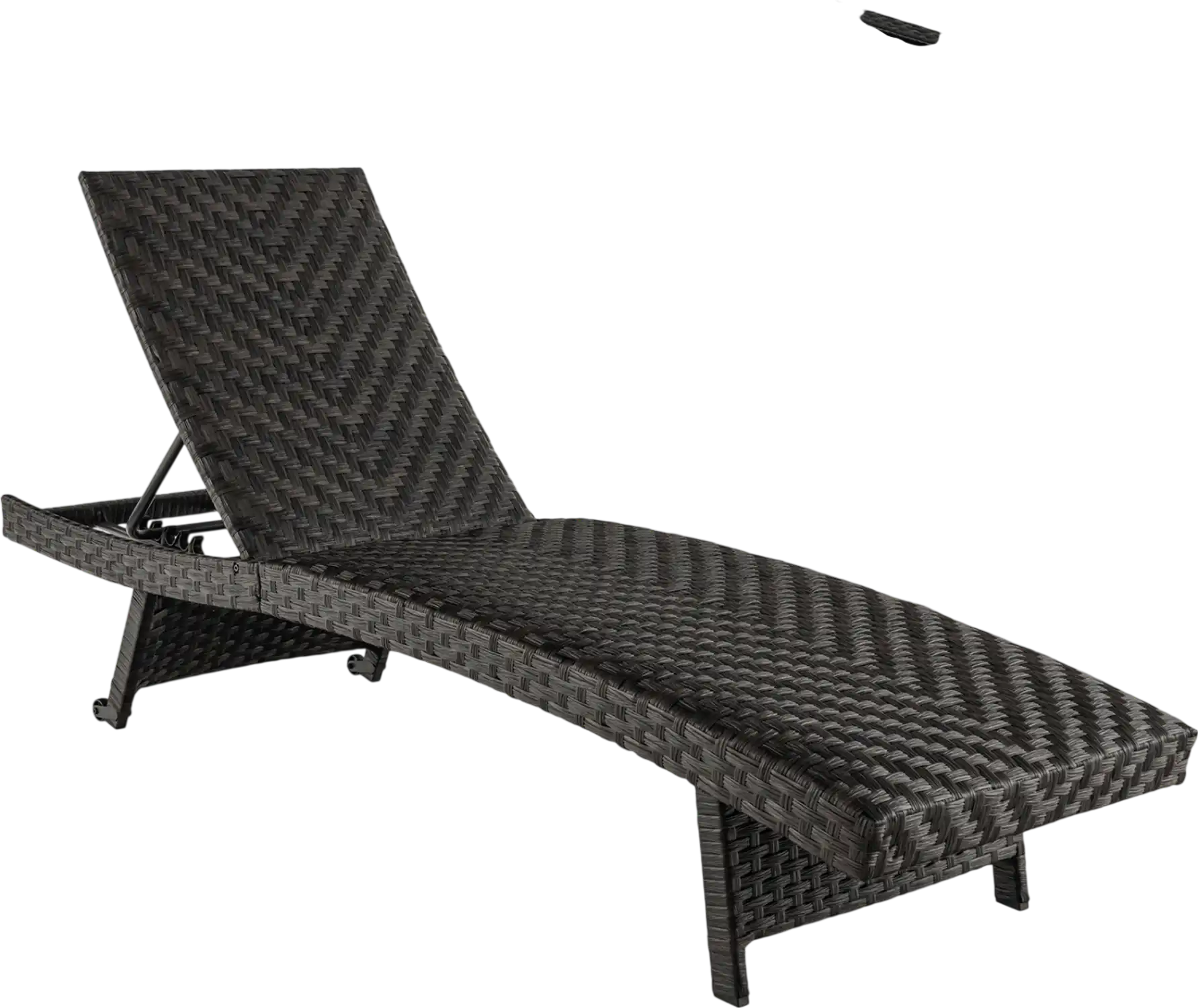 Costway Folding Rattan Patio Chaise Lounge Adjustable Backrest Quick-Dry Foam 87123465 New