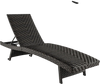 Folding Padded Rattan Patio Chaise Lounge with Adjustable Backrest and Quick Dry Foam
