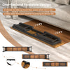 Folding picnic bench set in acacia wood with a one-second foldable design, ideal for outdoor dining and camping.