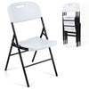 Folding Plastic Chairs 4 Pack w/ HDPE Backrest & Seat 330 LBS for Indoor Outdoor Events-White - Gallery View 1 of 1