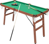 Folding Portable Billiards Table Game Set with Adjustable Foot Levelers