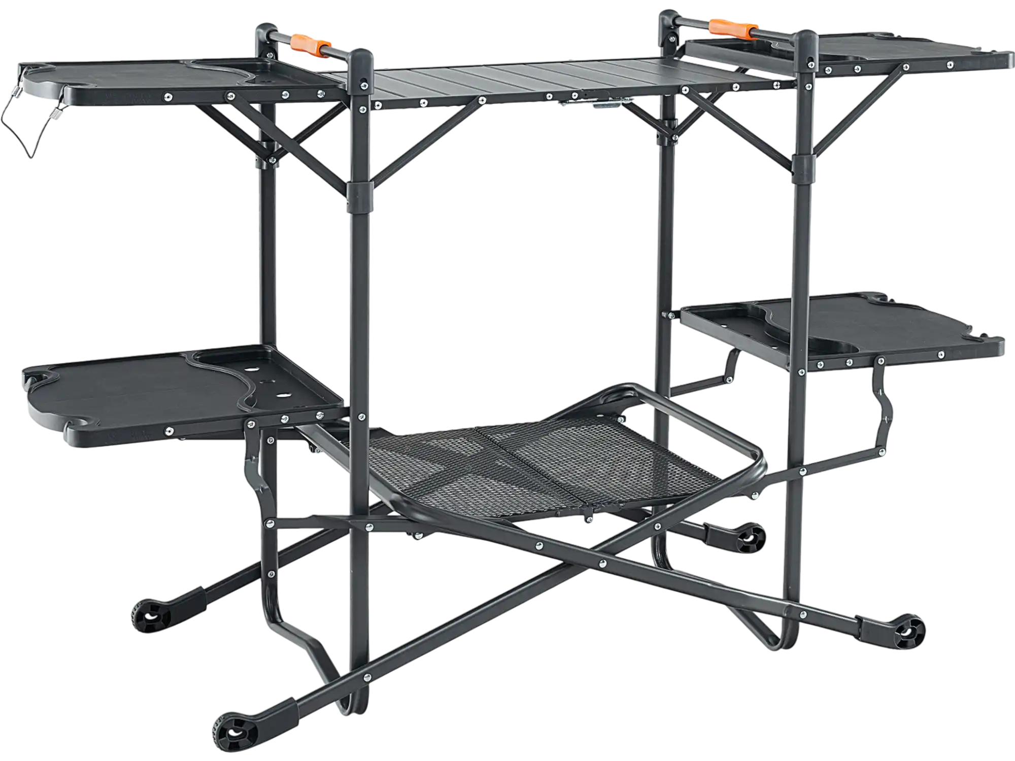Costway Folding Portable Outdoor Cook Station Heat-Resistant Aluminum Tabletop 56972483 New