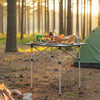 Folding Roll-up Camping Table with Metal Legs-Silver - Gallery View 1 of 11