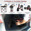 Folding Rollator Walker for Seniors in red, showcasing its portable design and compact storage for easy transport.
