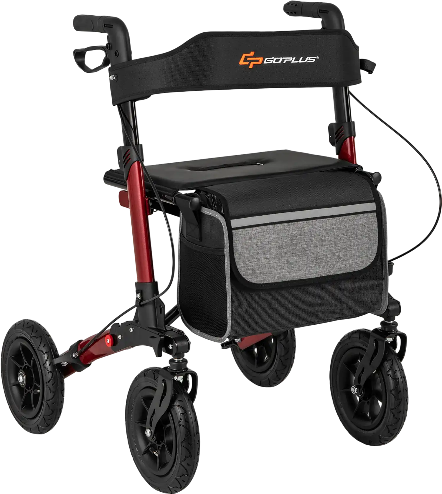 Costway Folding All Terrain Rollator Walker with Seat for Seniors 187934256 New