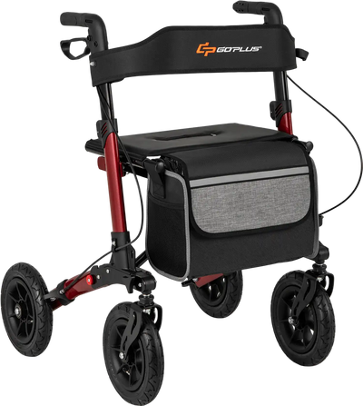 Costway Folding All Terrain Rollator Walker with Seat 187934256 New