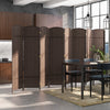8-Panel Folding Room Divider with Hand-Woven Texture and Solid Wood Frame-Bown - Gallery View 1 of 10