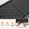 Close-up of the hand-woven texture on the 8-panel folding room divider with a solid wood frame, ideal for stylish.