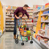 Folding Shopping Cart for Laundry with Swiveling Wheels and Dual Storage Baskets-Black - Gallery View 1 of 10