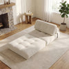 Folding Sofa Bed with Pillow and Back Support for Living Room-Beige - Gallery View 1 of 10