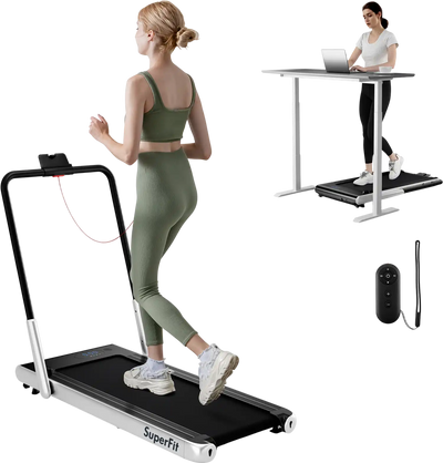 Costway 3-in-1 3HP Folding Treadmill Smart App Remote Speakers 598641723 New
