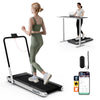 3-in-1 3HP Folding Treadmill with Smart Apps Remote Control and Speakers-Silver - Gallery View 1 of 11
