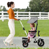 Folding Tricycle Baby Stroller with Reversible Seat and Adjustable Canopy-Gray - Gallery View 1 of 10