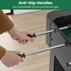Close-up of anti-slip handles on the Foosball Table for comfortable control and secure grip during gameplay.