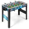 Stable soccer table game featuring red and blue players, sturdy construction, and smooth gameplay for all ages.