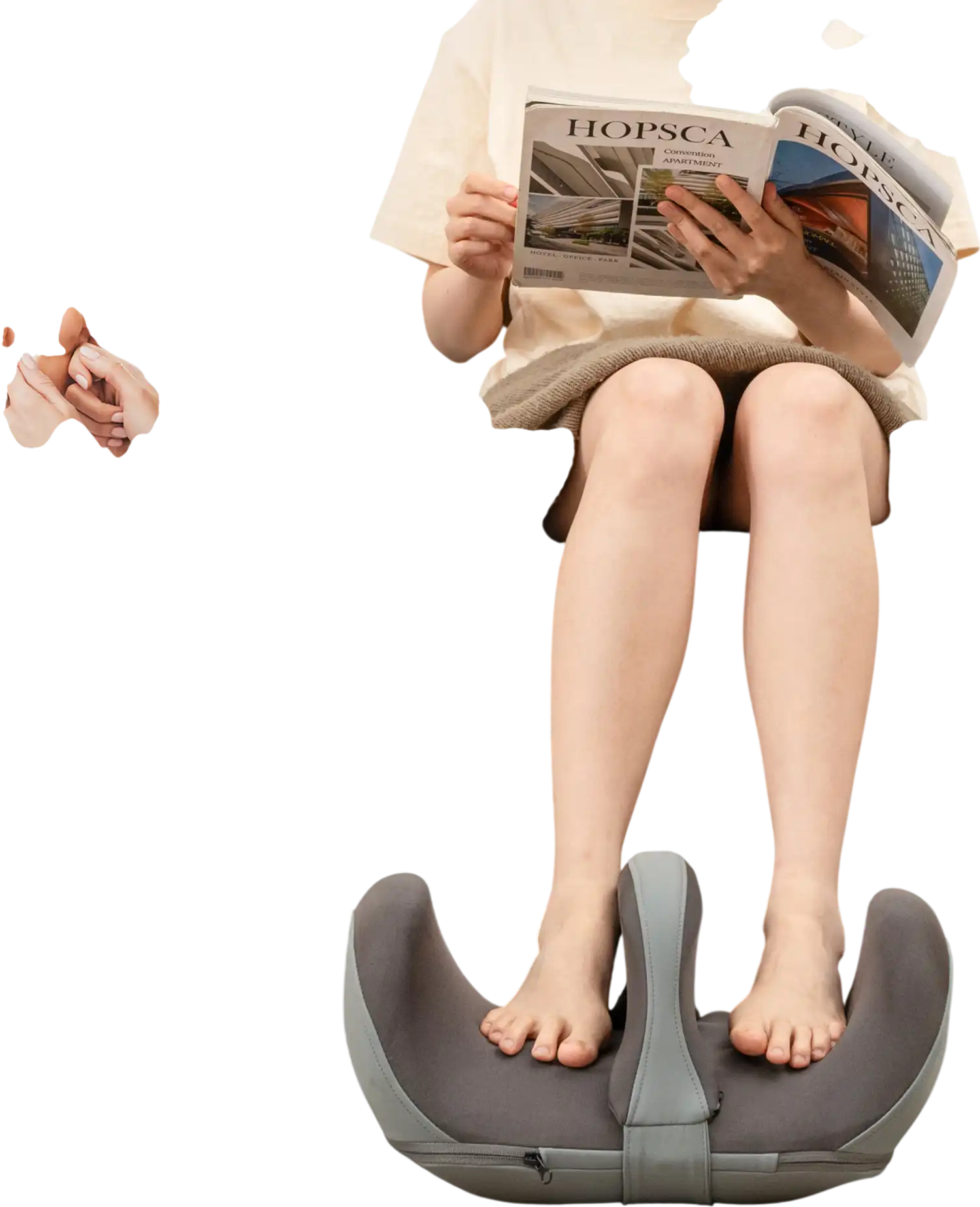 Costway Foot & Calf Massager w/ Heat Gray 13794865 New