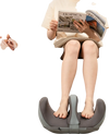 Foot and calf massager in gray with shiatsu, kneading, and heating features for home or office relaxation.