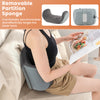Removable partition sponge for lower back support, part of a gray foot and calf massager with heat for muscle relief.
