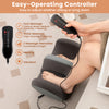 Foot and calf massager in gray with wired controller, offering kneading, heat, and vibration for soothing muscle relief.