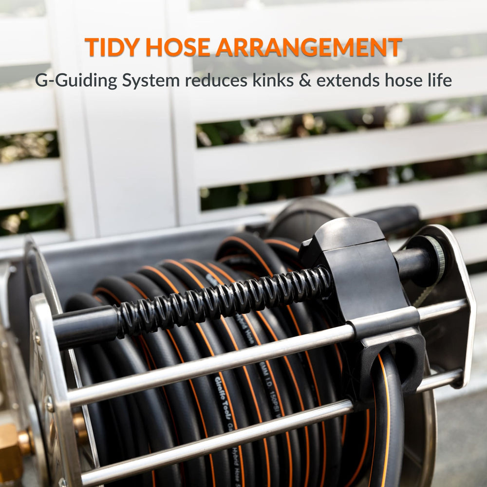Giraffe Tools Wall Mounted Hose Reel Stainless Steel Heavy Duty New