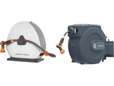 Giraffe Tools Retractable Hose Reel Bundle 5/8 in. 115ft + 92ft New