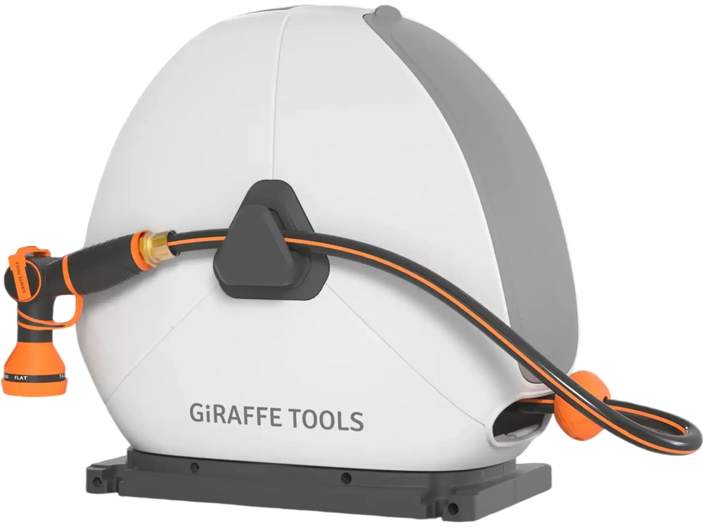 Giraffe Tools Ground-Mounted Retractable Hose Reel 5/8in-92ft New