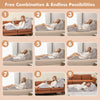 Orthopedic bed wedge pillow set in gray, showcasing adjustable positions for back and neck support, ideal for comfort.