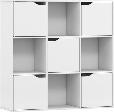 Costway 9-Cube Wooden Freestanding Bookcase Home Office 71689540 New