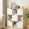 Free Standing 9 Cube Storage Wood Divider Bookcase for Home and Office-White - Gallery View 1 of 9