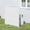 Freestanding 48 x 48 Inch Air Conditioner Fence with Metal Ground Stakes-White - Gallery View 1 of 9