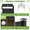 Freestanding 48 x 48 inch black air conditioner fence with metal ground stakes, designed for easy installation and.