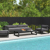 Freestanding black air conditioner fence with heavy-duty metal stakes, ideal for privacy around outdoor units and.