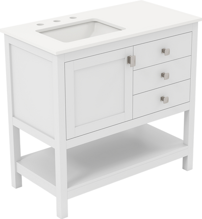 Costway Freestanding Bathroom Vanity with Basin and Bottom Shelf New