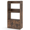 Freestanding rustic brown bookshelf showcasing a smooth surface and sturdy design, ideal for study or home organization.