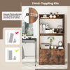 Freestanding bookshelf in rustic brown with 3 open shelves and a drawer, ideal for living room or office storage.