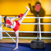 Adjustable Freestanding Punching Bag with Boxing Gloves-Red - Gallery View 1 of 12