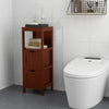 Freestanding Storage Cabinet with 2 Removable Drawers for Bathroom-Brown - Gallery View 1 of 10
