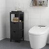 Freestanding Storage Cabinet with 2 Removable Drawers for Bathroom-Black - Gallery View 1 of 10