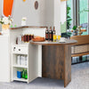 Front Reception Office Desk with Open Shelf and Lockable Drawer-Brown & White - Gallery View 1 of 11