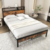 Twin/Full/Queen Bed Frame with Storage Headboard and Charging Station-Full Size - Gallery View 1 of 12