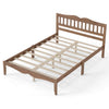 Full/Queen Size Modern Farmhouse Style Bed Frame with Solid Wood Frame White Walnut-Fullsize - Gallery View 1 of 1