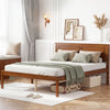 Full/Queen/Twin Size Bed Frame Farmhouse Wooden Platform Bed with Headboard-Full Size - Gallery View 1 of 10
