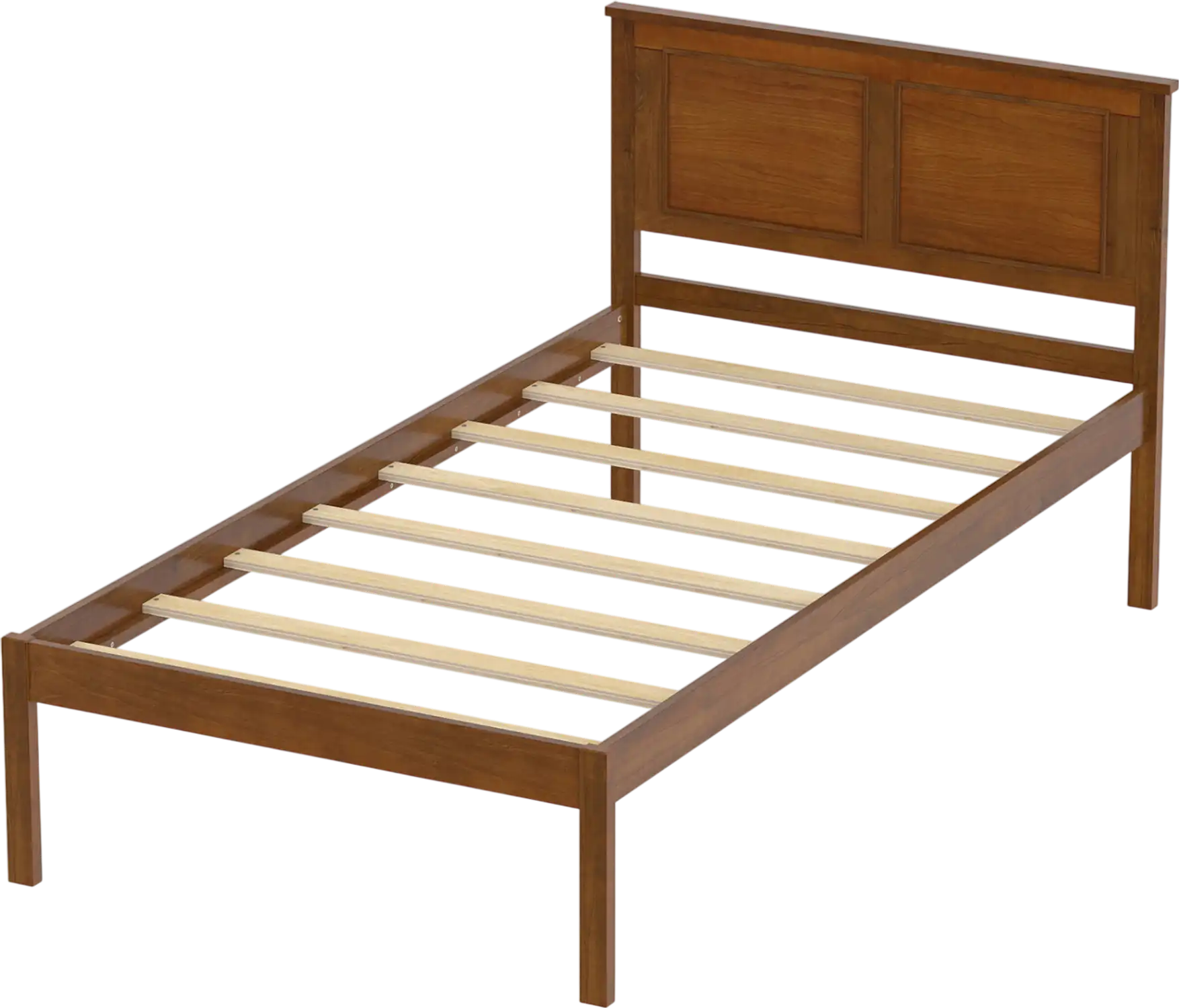 Costway Farmhouse Wooden Platform Bed Frame with Headboard 78852630 New