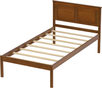 Costway Farmhouse Wooden Platform Bed Frame with Headboard 78852630 New