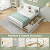 Costway Bed Frame Full Size with Storage Drawers and Solid Wood Headboard New