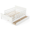 Full Size Bed Frame with Detachable Guardrails White - Gallery View 1 of 1