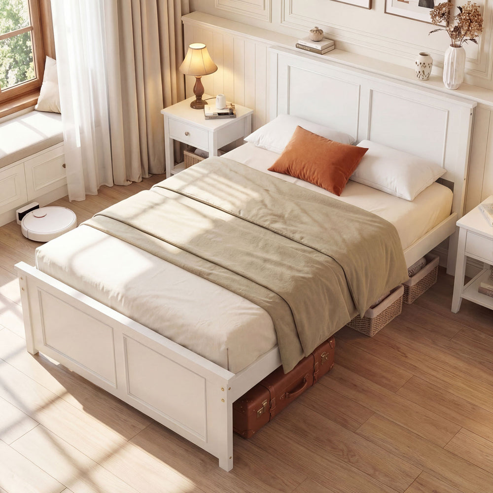 Full/Queen/Twin Size Platform Bed Frame with Headboard - Gallery View 6 of 10
