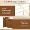 Full/Queen/Twin Size Wooden Bed Frame with Headboard - Gallery View 7 of 10